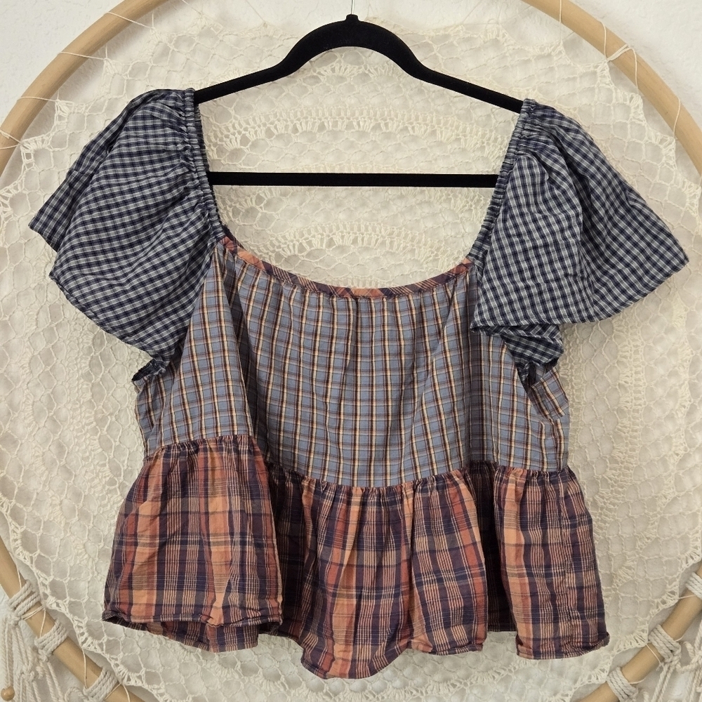 American Eagle V-Neck Babydoll Blouse Size L - Picture 6 of 12